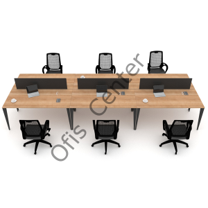 Exen Altı'lı Ayrılabilir Ofis ve Büro W Masa 420 cm