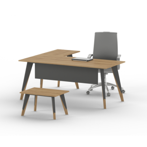 Trend Ofis ve Büro L masa 140 cm Masalı Trend Masa (120 cm) - Beyaz-Antrasit