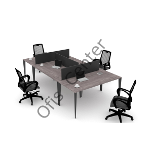 Exen Dört'lü Ayrılabilir W Ofis ve Büro Masası 280 cm