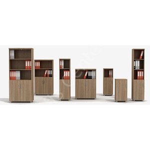 190X75 cm Ofis Büro Camlı Kapaklı Dolap