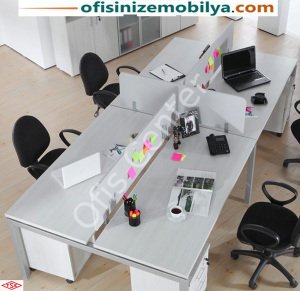 Radical Ofis Büro Dört'lü Masa 280 cm(Çekmece kesonları hariçtir):