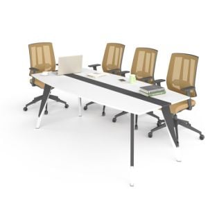 Trend Ofis ve Büro Oval Toplantı Masası 180 cm Trend Masa 220 cm - Beyaz-Antrasit