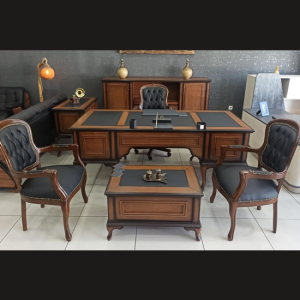 Wood Ofis ve Büro Ahşap Makam Takımı (koltuklar dahil)