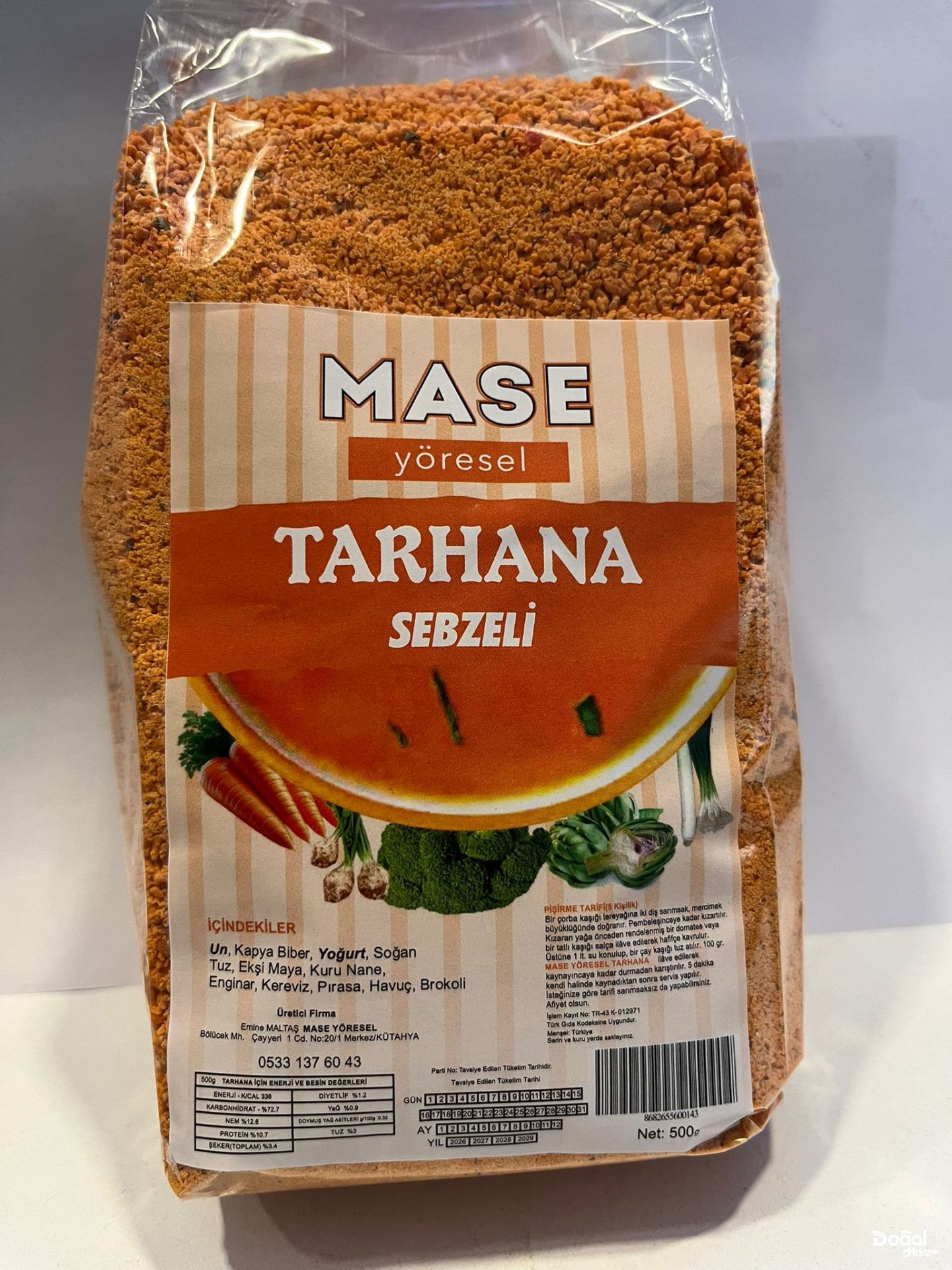 mase yöresel sebzeli tarhana 500gr