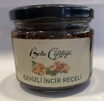 bolu çiftliği cevizli incir reçeli 330gr görseli.