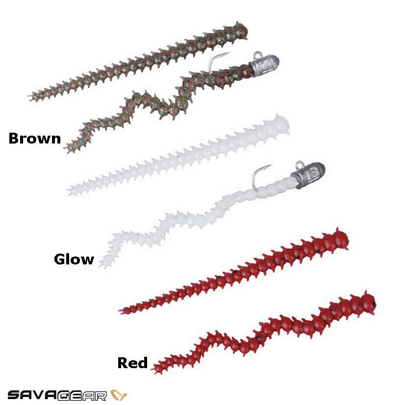 Savagear LRF Ragworm Kit 18+2pcs (Red. Brown. Glow)