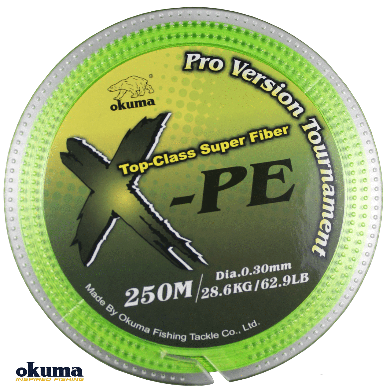 Okuma X-PE Dynema 8 Örgü 250 mt 0,18 Green Misina
