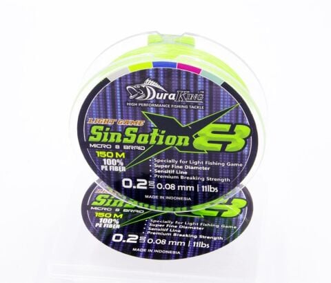 Duraking Sinsation 8X 150mt İp Misina (Fluo Green)