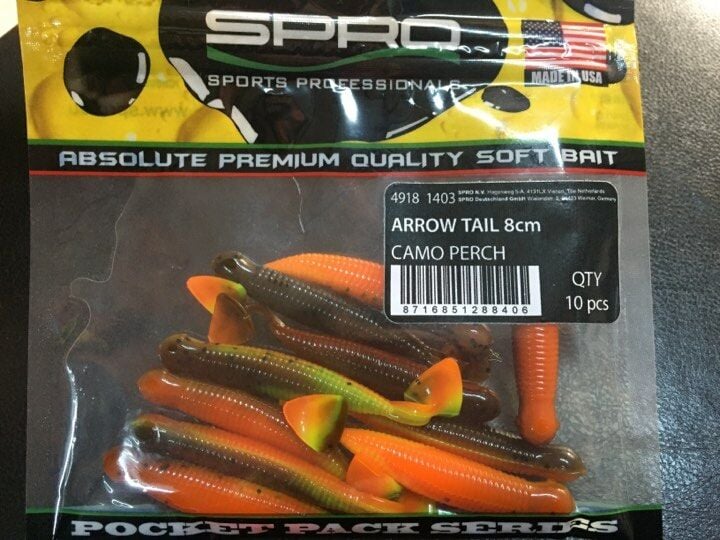 Spro Arrow Tail 8 cm Camp Perch 1/10 Silikon Yem