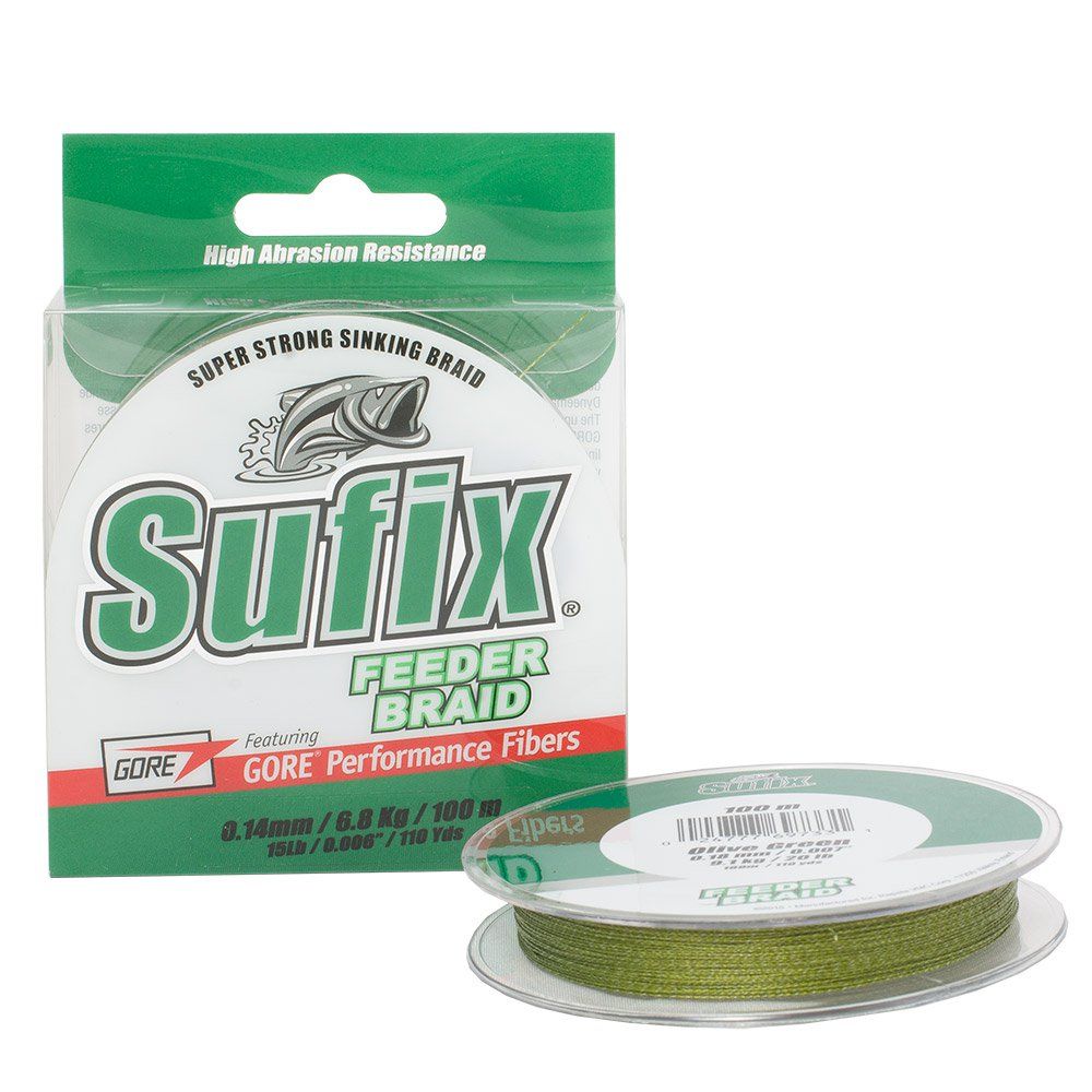 Sufix Feeder Braid 0.06mm 100mt Olive Green