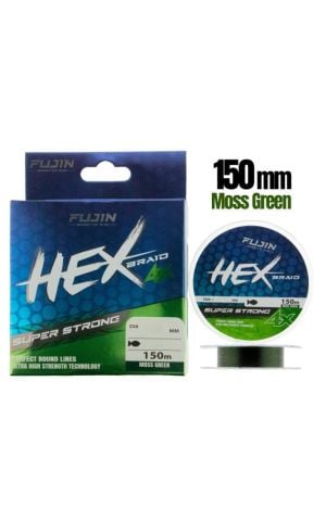 Fujin Hex Braid 4x 150mt 0.08mm Moss Green  PE İp Misina