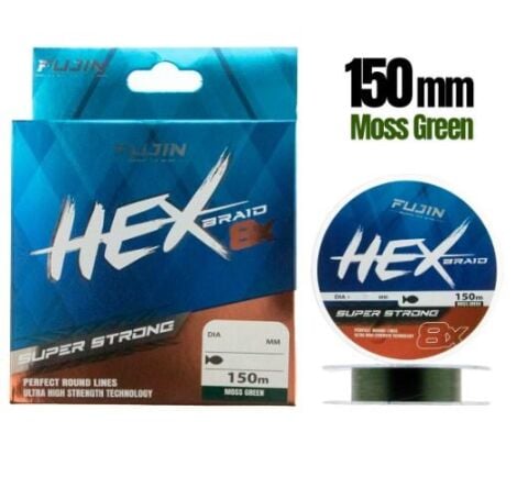 Fujin Hex 8X 150Mt. 0.14mm Moss green Pe Line İp Misina