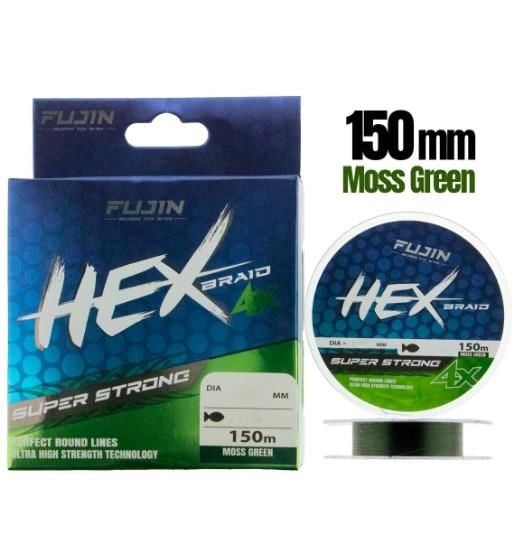 Fujin Hex Braid 4x 150mt 0.14mm Moss Green  PE İp Misina