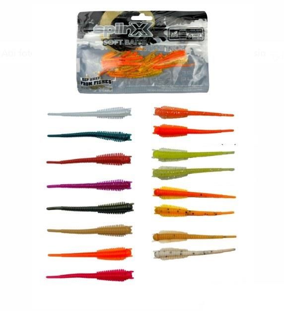 Spiinx Soft Baits Sandworm 6 cm  Kokulu Silikon Yem