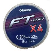 Okuma Ft-*4 Braided Line 300 mt Grey Örgü İp Misina