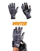 Fujin Pro Angler Winter Gloves Black Camo (L/XL)