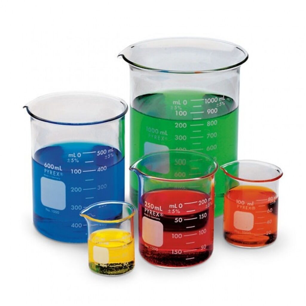 Cam Beher 1000 ml - Kısa Form - Yüksek Kalite - kısa form