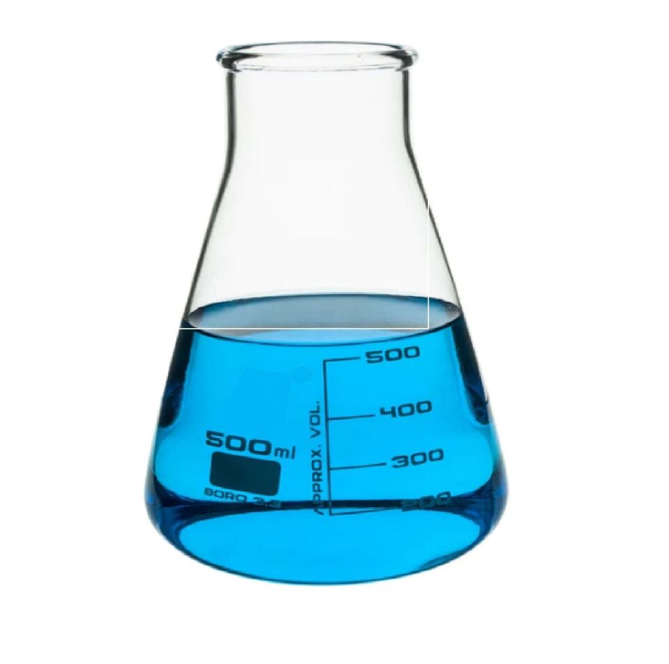 Glass Conical Flask 500 ml Graduated - Narrow Neck
