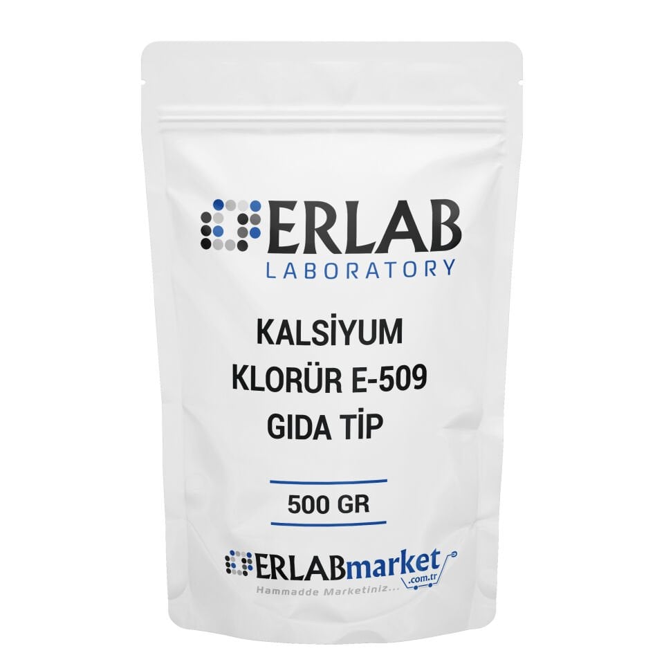 كلوريد الكالسيوم نوع الطعام E 509 500 جرام - ثنائي هيدرات كلوريد الكالسيوم فائق النقاء
