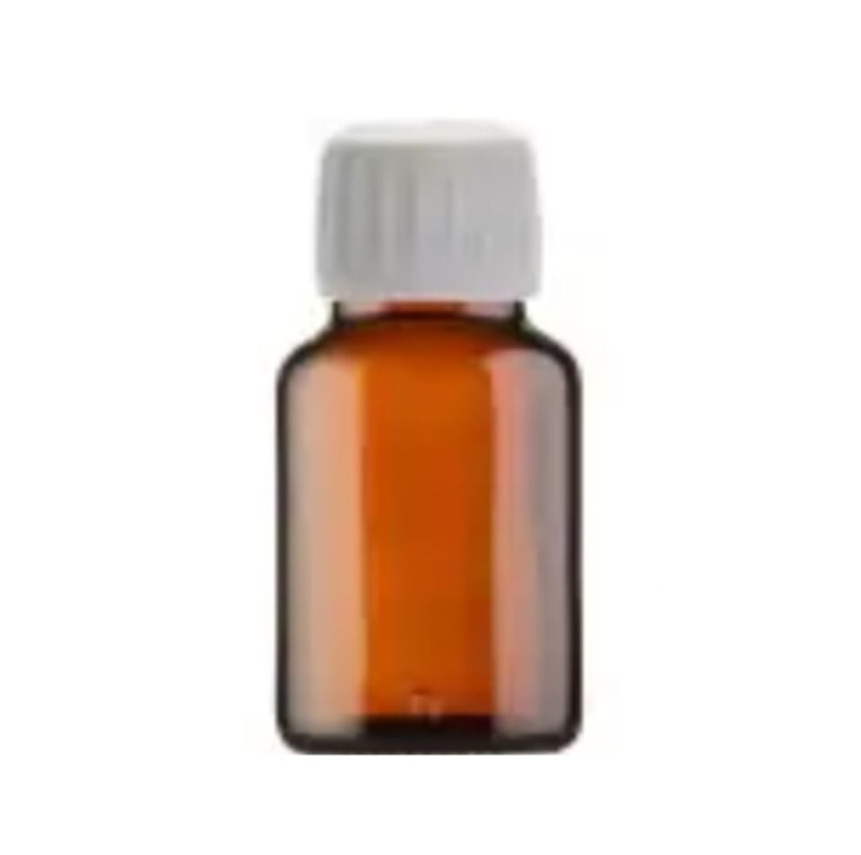 ECZA ŞİŞESİ 100 ML AMBER BEYAZ KAPAK