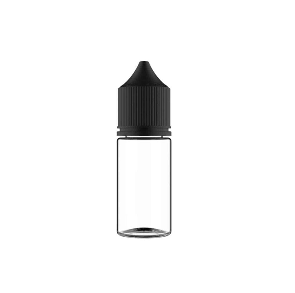 Liquid Bottle Gorilla 30 ml Transparent Bottle Black Cap 10 pcs