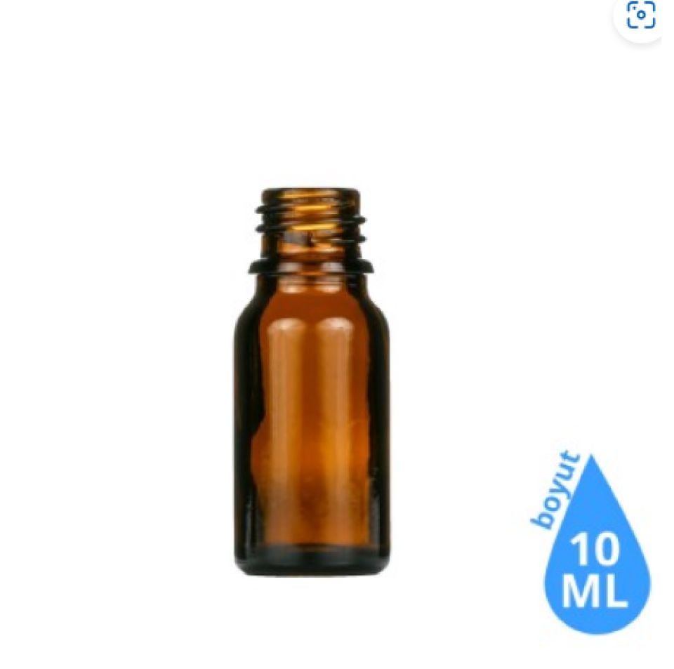 Dropper Cam Şişe 10 ml Amber Kapaksız