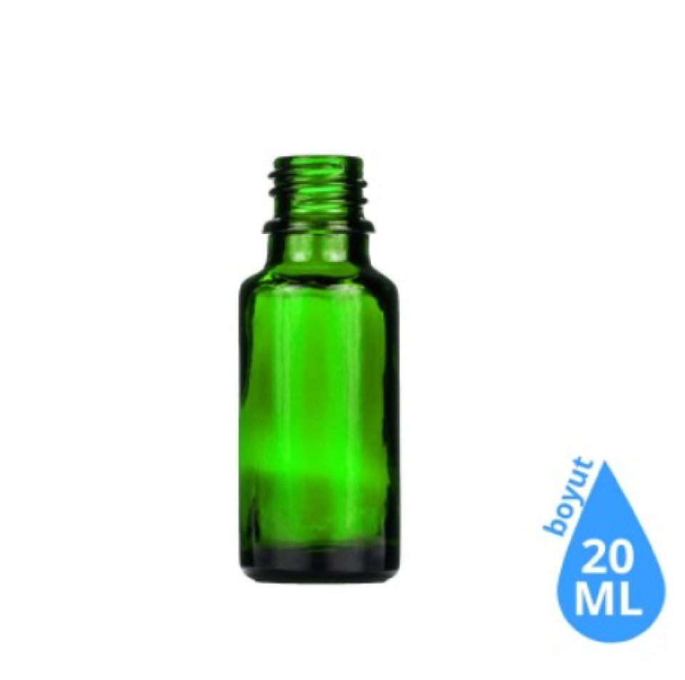 Dropper Cam Şişe  20 ml Yeşil  Kapaksız