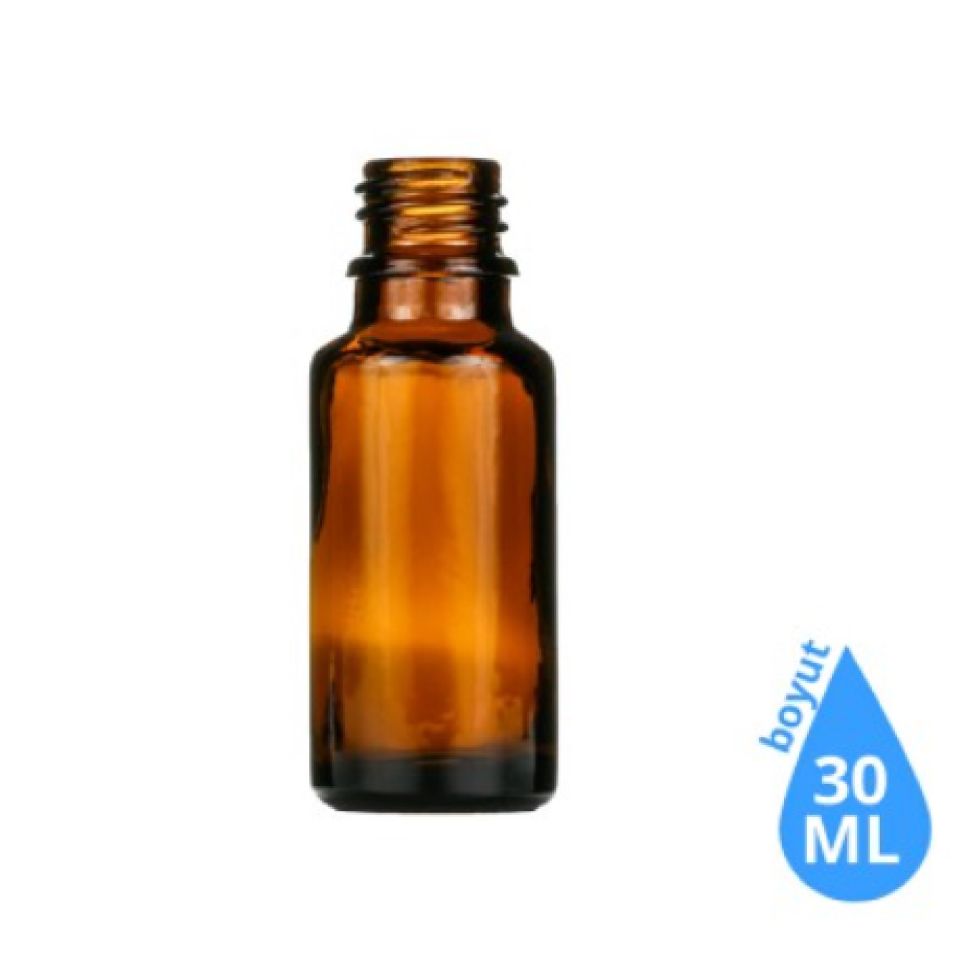 Dropper Cam Şişe 30 ml Amber Kapaksız