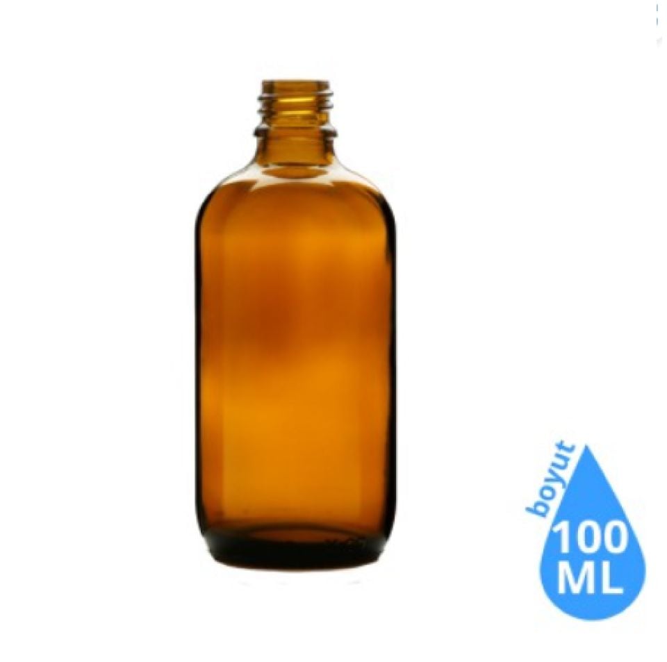 Dropper Cam Şişe 100 ml Amber Kapaksız