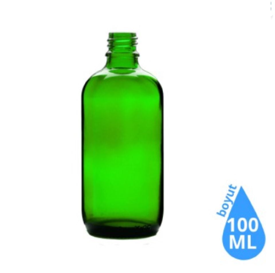 Dropper Cam Şişe 100 ml Yeşil  Kapaksız