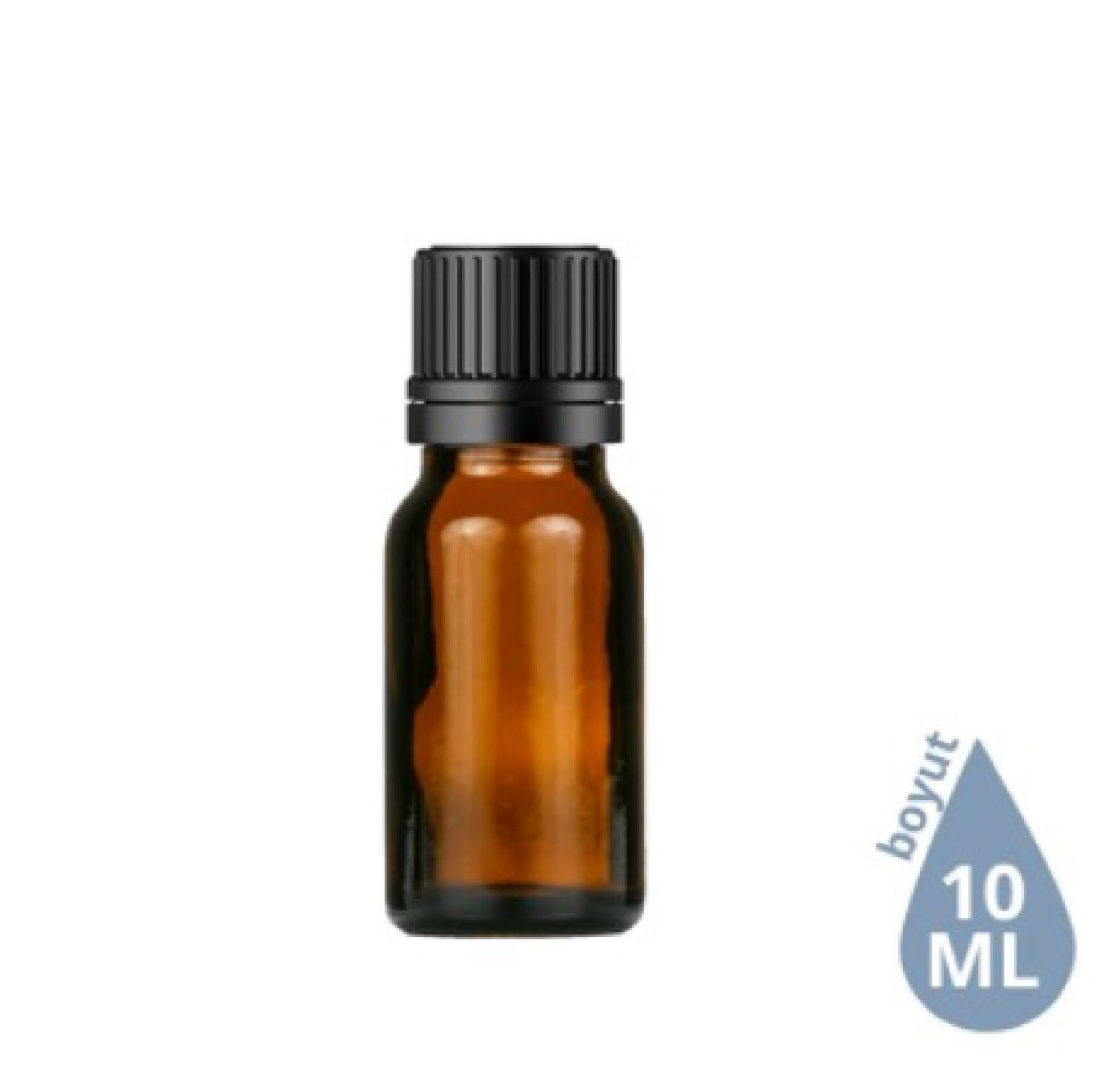 Dropper Cam Şişe 10 ml Amber Siyah İçten Damlalıklı Euro Kapak