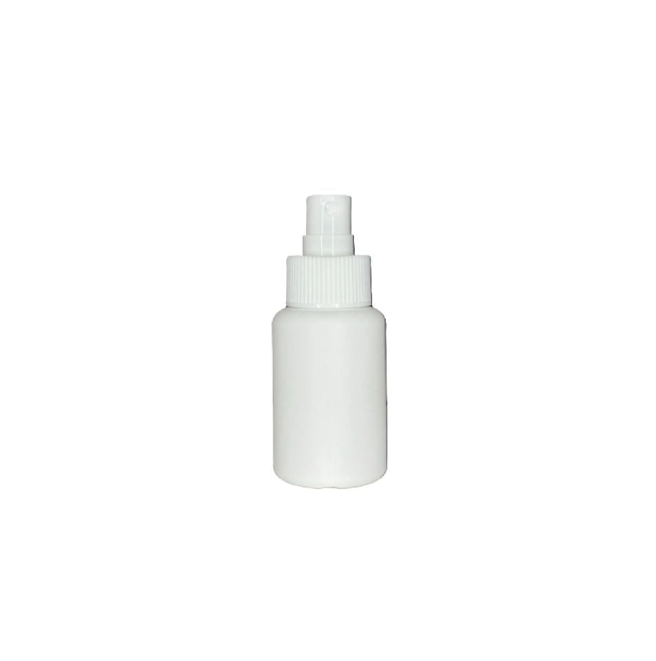 50 ML ŞİŞE POLİETİLEN BEYAZ SPREY BAŞLIK 24 AĞIZ TOMBUL MODEL