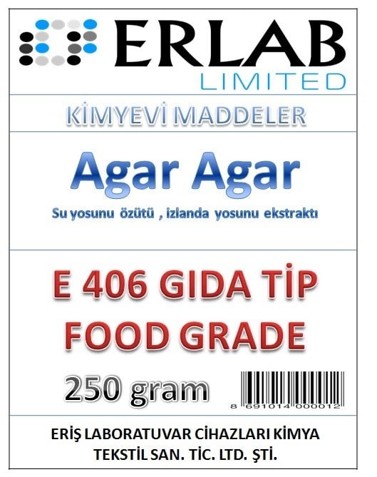 AGAR AGAR E406 (SU YOSUNU ÖZÜTÜ) 250 GRAM