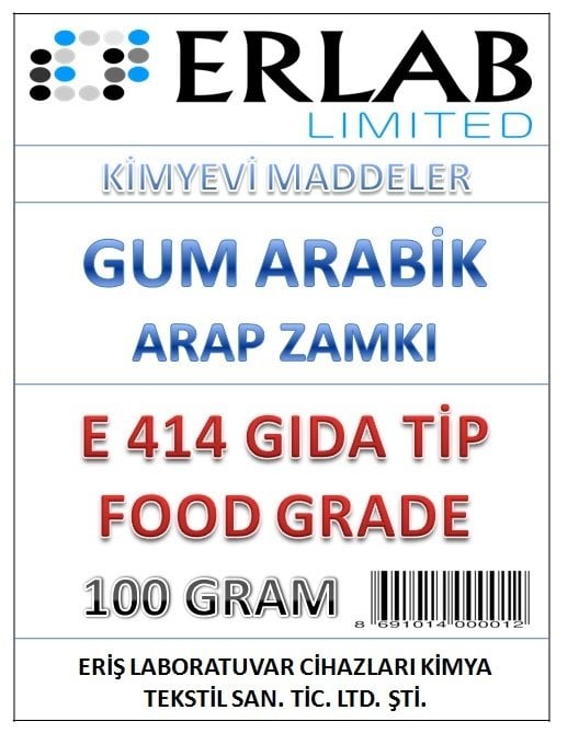 GUM ARABİK E414 (ARAP ZAMKI ) 100 GRAM