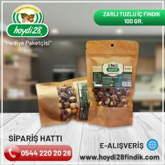 ZARLI TUZLU KAVRULMUŞ FINDIK 100GR.