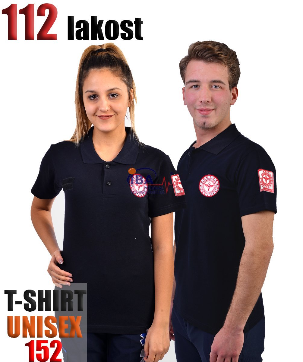 112 Lakost Kısa Kol T-Shirt (Lacivert)