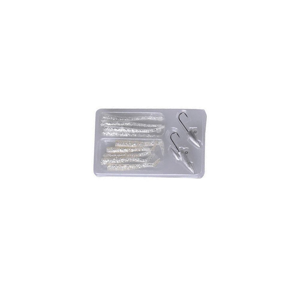 Savage gear Micro Sandeel Kit 5+5 6.5cm 2 Jighead Silikon Yem Silver