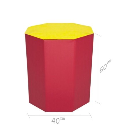 Sekizgen Minder 40x60 cm Sarı Kırmızı