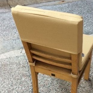 Ahşap Sandalye Minderi Arkalıklı ve Geçmeli