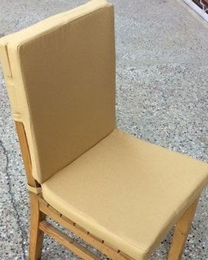 Ahşap Sandalye Minderi Arkalıklı ve Geçmeli