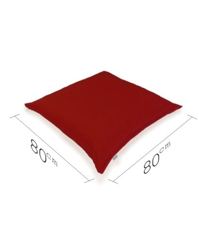 Yer Minderi 80x80 Bordo