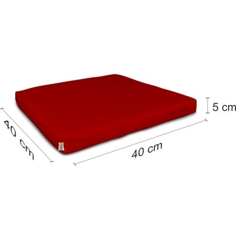 Yer Minderi 40x40x5 Bordo