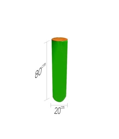 Silindir Spor Minderi 20x80 cm Turuncu Yeşil