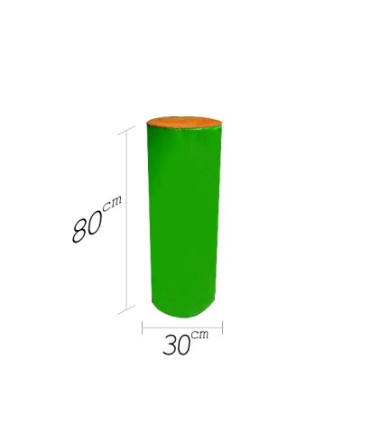 Silindir Spor Minderi 30x80 cm Turuncu Yeşil