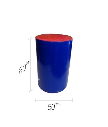 Silindir Spor Minderi 50x80 cm Kırmızı Mavi
