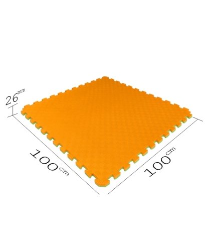 Tatami Minder 100x100 cm Kalınlık 26 mm Turuncu Yeşil