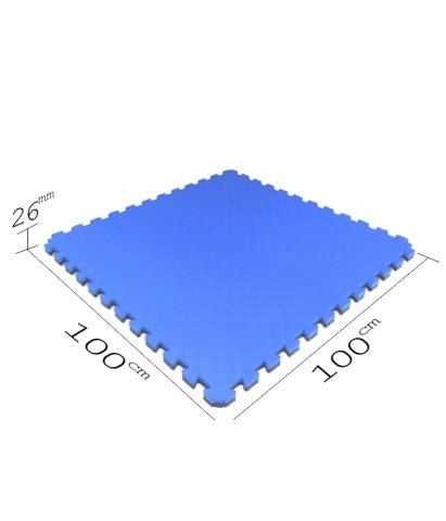 Tatami Minder 100x100 cm Kalınlık 26 mm Mavi Gri