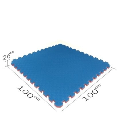 Tatami Minder 100x100 cm Kalınlık 26 mm Mavi Kırmızı