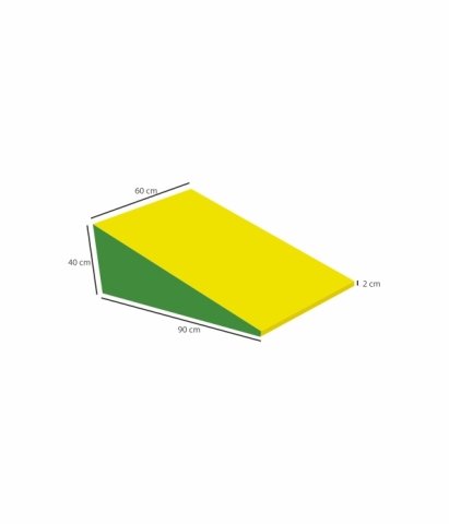 Üçgen Minder 40x60x90 cm Yeşil Sarı