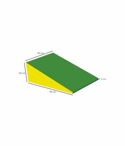 Üçgen Minder 40x60x90 cm Sarı Yeşil